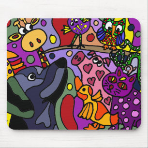 Fantastische abstrakte Tier-Kunst Mousepad