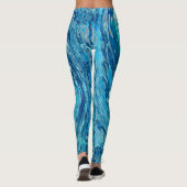 Fantastische Abstrakte Welle Leggings (Rückseite)