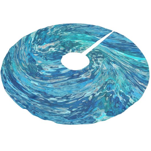 Fantastische Abstrakte Welle Polyester Weihnachtsbaumdecke (Schrägansicht)