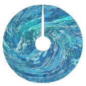 Fantastische Abstrakte Welle Polyester Weihnachtsbaumdecke (Vorderseite)