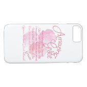 Fantastische Anmut-schöne rosa Rosen-Typografie Case-Mate iPhone Hülle (Rückseite (Horizontal))