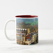 Fantastische Ansicht, Oxford, England, Hautpstraße Zweifarbige Tasse (Links)