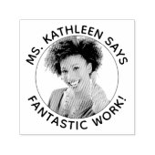 Fantastische Arbeit Foto Lehrer Personalisiert Permastempel (Design)