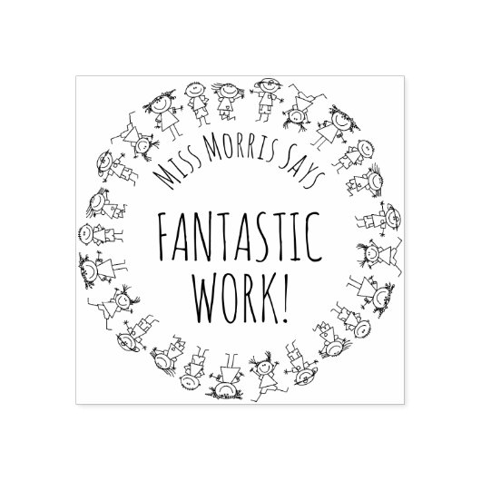 Fantastische Arbeit Personalisiert Lehrer Briefmar Gummistempel (Prägung)