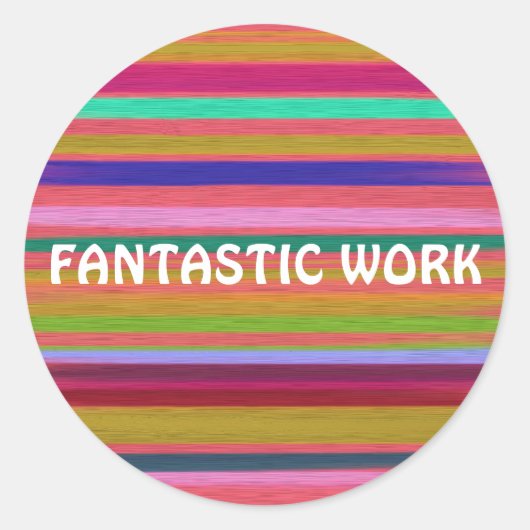 Fantastische Arbeit Regenbogenlehre Runder Aufkleber (Vorderseite)