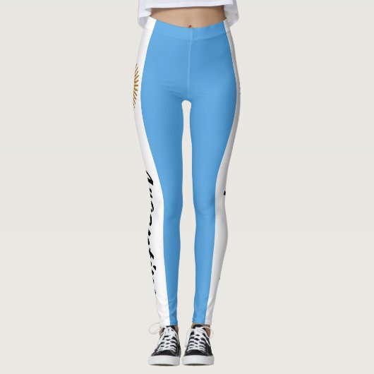 Fantastische Argentinien-Argentinier-Flagge Leggings (Vorderseite)