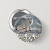 fantastische arktische Wolfentwürfe Button (Vorne & Hinten)