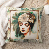 Fantastische Art-Déco-Lady-Kissen/Kissen-Kissen Kissen (Decke)