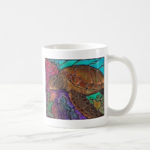 Fantastische Art des befleckten Glases der Kaffeetasse