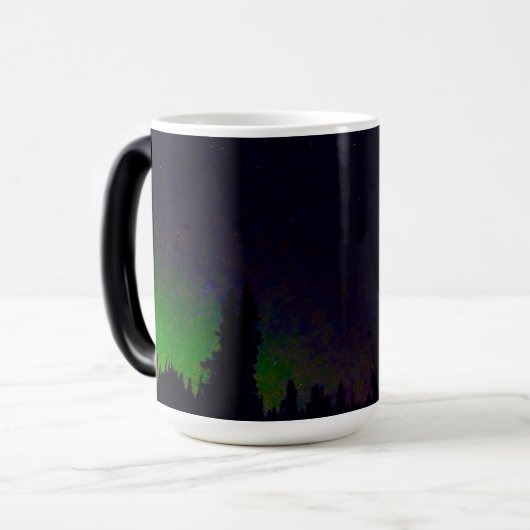 Fantastische Aurora und verwandelnde Tasse Steve (Vorderseite Links)