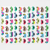 Fantastische Autos Fleecedecke (Vorderseite (Horizontal))