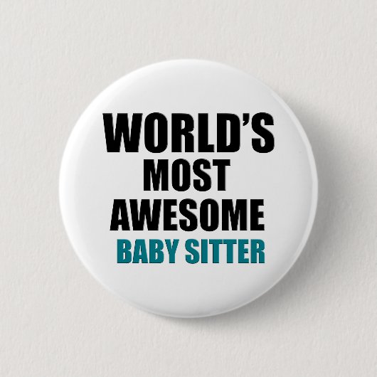 Fantastische BABYSITTER-Entwürfe Button (Vorderseite)