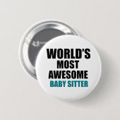Fantastische BABYSITTER-Entwürfe Button (Vorne & Hinten)