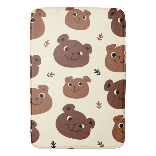 Fantastische Bärengesicht Badematte (Vorderseite Vertikal)