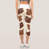 Fantastische Bärengesicht Capri Leggings (Rückseite)