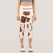 Fantastische Bärengesicht Capri Leggings (Vorderseite)