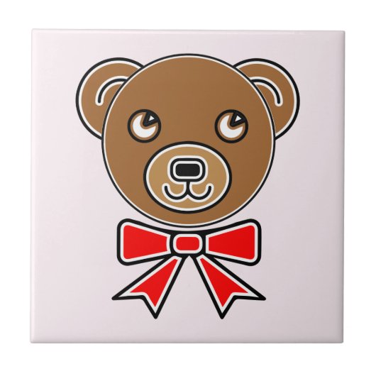 Fantastische Bärengesicht Fliese (Vorderseite)