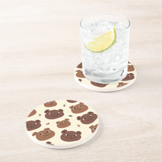 Fantastische Bärengesicht Getränkeuntersetzer (Seite)