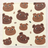 Fantastische Bärengesicht Glasuntersetzer (Vorderseite)