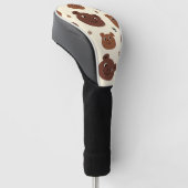 Fantastische Bärengesicht Golf Headcover (angewinkelt)