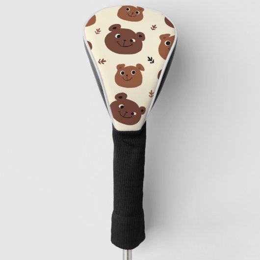 Fantastische Bärengesicht Golf Headcover (Vorderseite)
