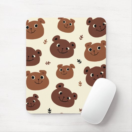Fantastische Bärengesicht Mousepad (Mit Mouse)