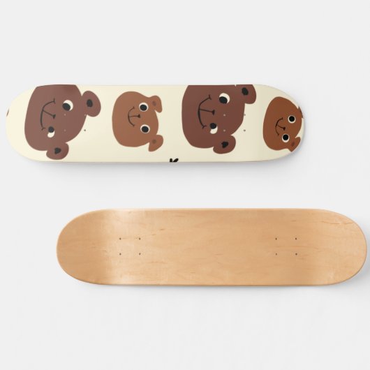 Fantastische Bärengesicht Skateboard (Horizontal)