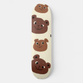 Fantastische Bärengesicht Skateboard (Vorderseite)