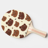 Fantastische Bärengesicht Tischtennis Schläger (Seitenansicht)