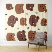 Fantastische Bärengesicht Wandteppich (Beispiel (Horizontal))