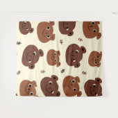 Fantastische Bärengesicht Wandteppich (Vorderseite (Horizontal))