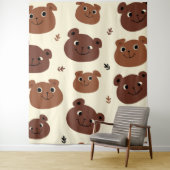 Fantastische Bärengesicht Wandteppich (Beispiel)