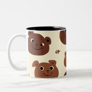 Fantastische Bärengesicht Zweifarbige Tasse