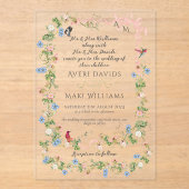 Fantastische Bergwelten Foto Hochzeit Acryleinladungen (Vorderseite)