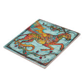 Fantastische Bestie Deer Jaguar Ladybird Phoenix Fliese (Seite)