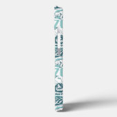 Fantastische Bestien blaues Muster Case-Mate iPhone Hülle (Rückseite / Links)