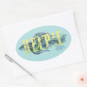 Fantastische Bestien Kelpie Ovaler Aufkleber (Umschlag)