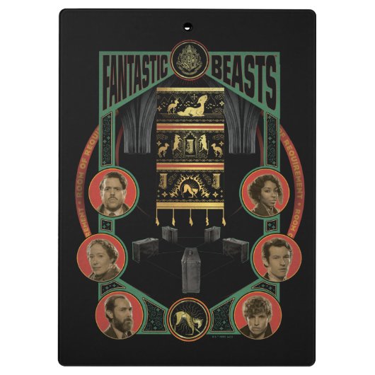 Fantastische Bestien Raum der Anforderung Grafik Klemmbrett (Rückseite)