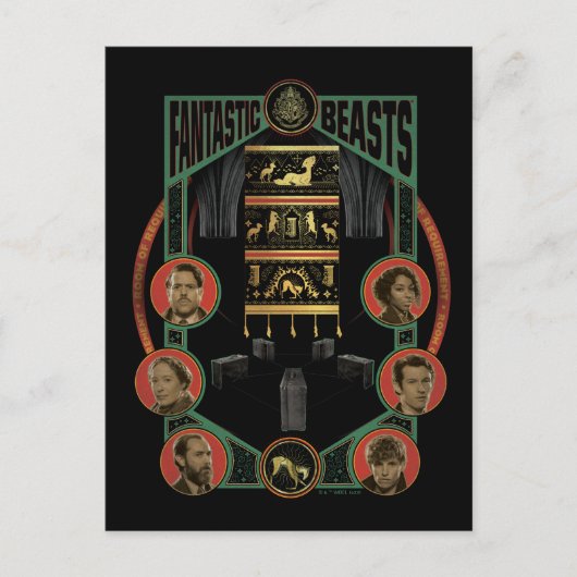 Fantastische Bestien Raum der Anforderung Grafik Postkarte (Vorderseite)