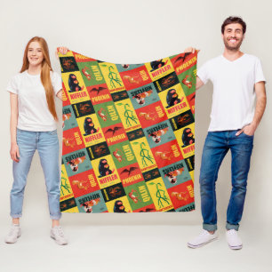 Fantastische Bestien Vintages Muster Fleecedecke