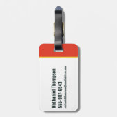 Fantastische Bestien Vintages Muster Gepäckanhänger (Rückseite vertikal)