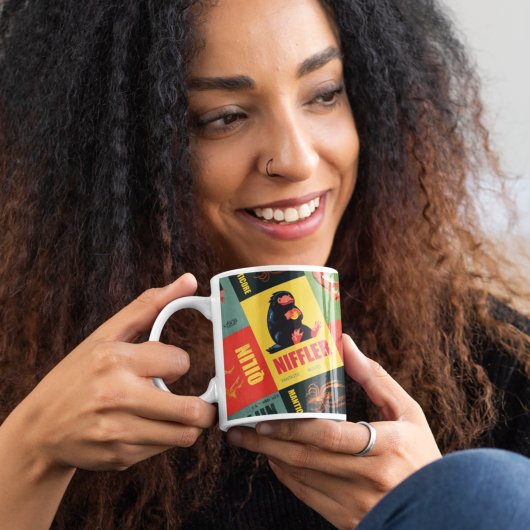 Fantastische Bestien Vintages Muster Jumbo-Tasse