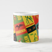 Fantastische Bestien Vintages Muster Jumbo-Tasse (Vorderseite)