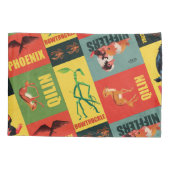 Fantastische Bestien Vintages Muster Kissenbezug (Rückseite)