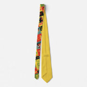 Fantastische Bestien Vintages Muster Krawatte (Rückseite)