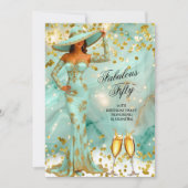 Fantastische Birthday Aquamarin White Gold Woman C Einladung (Vorderseite)