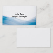 Fantastische blaue Wellengeschäftskartenschablone Visitenkarte (Vorne/Hinten)