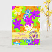 Fantastische Blume 18. Geburtstag Karte (Gelbe Blume)
