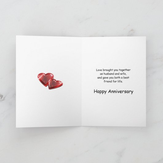 Fantastische Blume 25 Jahre für ein Paar Karte (Innenseite)