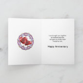 Fantastische Blume 2. Geburtstag für ein Paar Karte (Innenseite)